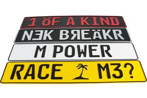 Custom European Style License Plate - 10 Character Multiple Colors #TOP1