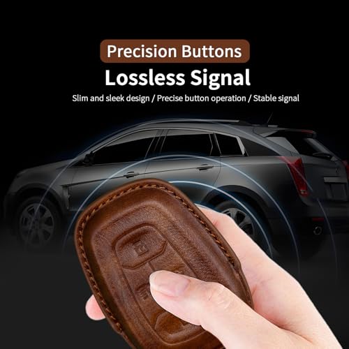 Image of Bicolor Car Key Cover Compatible for Tata Harrier | Safari | Nexon | Altroz | Tigor | EV | Punch | Tiago EV Electric 4 Button Smart Key(B-Brown)