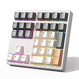 BRIMFORD テンキー メカニカル マクロキーボード VIA対応 VIAでキーマップを変更可能 テンキーボード 有線接続 矢印キー RGBバックライト ホットスワップ支持 34キー PBTキーキャップ 茶軸 黄軸 赤軸 省力かつ効率的 パソコン ノートパソコンなど対応 会計士 ゲーマー (黄軸)
