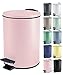 Spirella Adelar Cestino Bagno Pattumiera Acciaio Inox - Cestino Spazzatura - Bidoncino Bagno - Pattumiera Bagno 5L - Bidoncino Rimovibile - Cestino WC Bagno Sistema Magic Silent Softclose (Rosa)