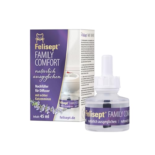 Felisept Family Comfort Nachfüllpack 45 ml – gegen Konflikt und Stress für Katzen – mit natürlichem Katzenminz ohne Pheromone – Entspannung in einem Haus mit mehreren Katzen