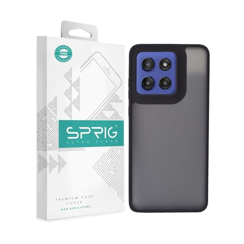 Image of SPRIG Compatible with Moto Edge 60 Stylus Premium MistClear Back Cover Drop Tested Shock Proof Mobile Case for Men, Women, Boys and Girls with Camera Protection (Black)