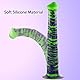 39cm Pferde Dildo,Long Dildo XXL Horse Dildo mit Starkem Saugnapf,Sexspielzeug Für Paare Männer Frauen (Lila+Grün, L)