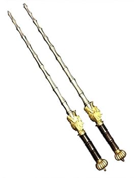 Amazon.co.jp: 中国武術 龍頭 竹節 鋼鞭 2本セット 硬鞭