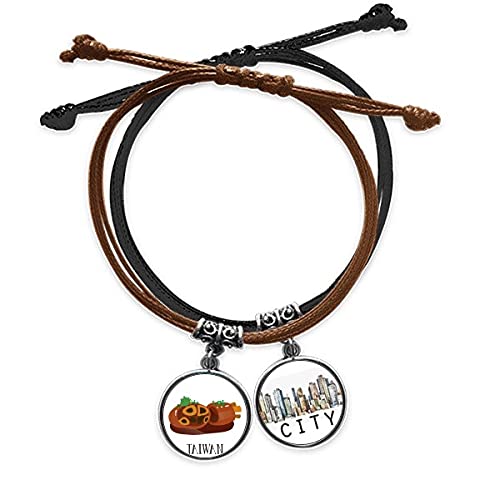 Bracelet serpent Taiwan en cuir tressé et corde fait main pour homme chic