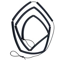 Hochsprung-Trainingsgerät, 2,5m Elastische Hochsprung, Seil Hochsprung, High Jump Bar, Elastische Querstange Hochsprung, Geeignet für Anfänger, die Hoch- und Stabhochsprung üben, (Schwarz)