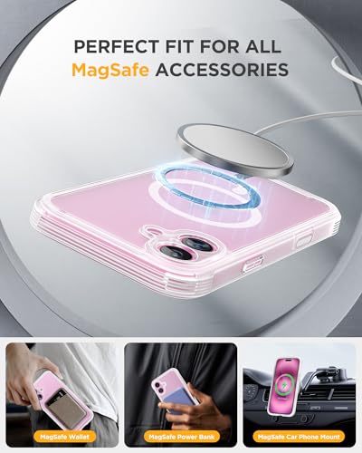 Image of Miracase for iPhone 16 Case 6.1'', [Bubble Free] Full-Body Bumper Phone case with Built-in Full Glass Screen &Camera Control,No Gap,Compatible with MagSafe,Drop Proof 16 Cover,Matte Clear