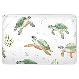 132 cm L x 86 cm B lustige Meeresschildkröte, weiß, extra groß, wiederverwendbare Windelmatten,...