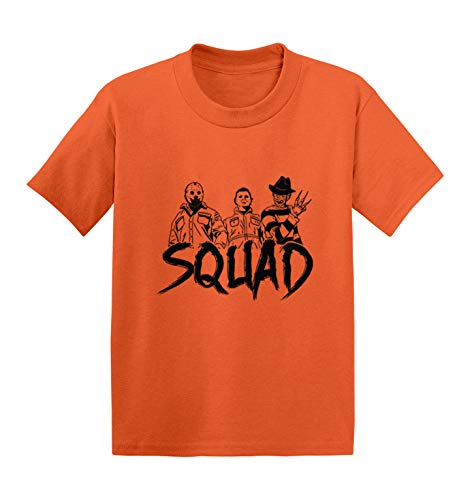 Squad - Horror Movie Icons Parody Infant/Toddler Cotton Jersey T-Shirt (Orange, 18 Months)