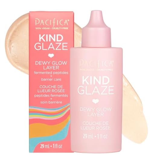 Pacifica Beauty, Kind Glaze Dewy Glow Layer, Face Foundation Primer & Highlight, Creates a Flawless Filter, Illuminating Primer, All Skin Tones, Universal Shade, Vegan Collagen, Ceramides, Vegan