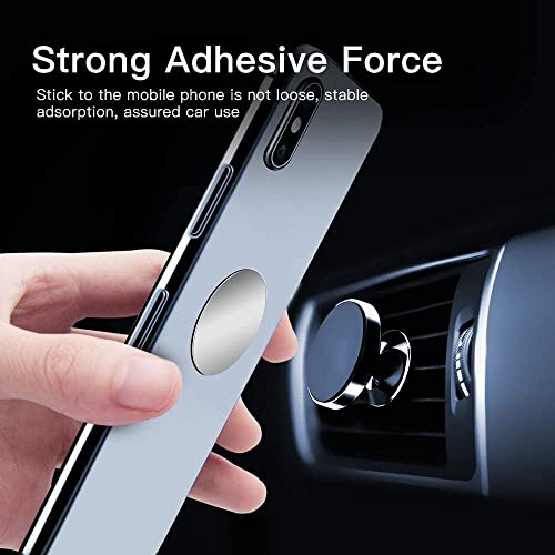 Image of SALEX Metal Plates for Magnetic Mount, Wall & Air Vent Phone Holder, Case, Magnet, Craft. Kit of 12 Silver Heart Iron Discs Without Holes. 3M Adhesive Backing. Steel Stickers Replacement Set 12 Pack.