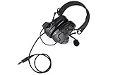 IRON JIA'S Hunting Headset Shooting Tactical Earmuffs Aviation Headphone Noise Canceling Hearing Protection NATO Plug (Full Black)