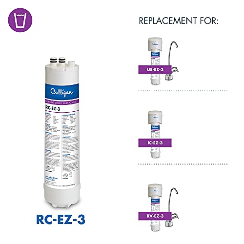 Image of Culligan RC-EZ-3 Easy Change Advanced Water Filtration Replacement Cartridge, 500 Gallons, (Pack of 1)