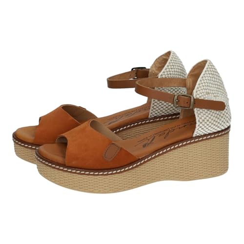Sandali M810 en cuir de haute qualité à talon compensé tressé pour femme