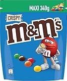 M&M'S CRISPY - Bonbons Chocolat au Lait & Riz Soufflé - 340g Sachet de Chocolats