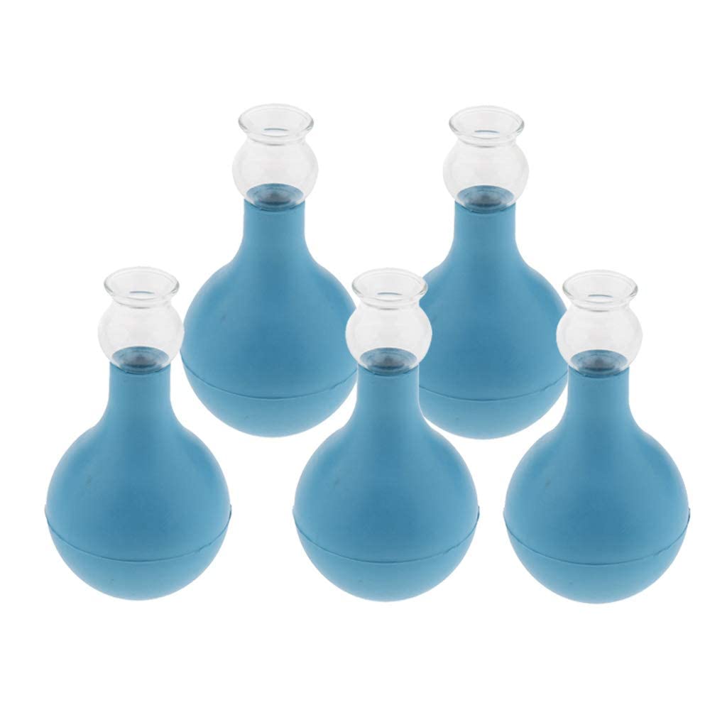 Juego de 5 ventosas con bola de succión para masajes de ventosaterapia para liberar tensiones y dolores (3 cm)