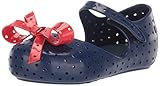 Mini Melissa Baby-Girl's Furadinha XI Mary Jane Flat, Blue RED, 5 Medium US Toddler