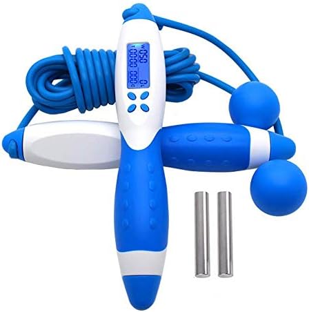 Keweis Jump Rope Digital Counting Calorie Jump Counter Jump Ropes Fitness Sport Skipping Ropes Indoor/Outdoor Workout Skipping Ropes,Battery Included