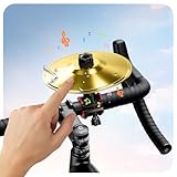 Mini Rotating Bike Cymbal,Funny White Elephant & Christmas Gifts,360° Adjustable Cymbal with Handlebar Clamp, Fits 0.5–1.18in Bars, for Bicycle, Mountain Bike, Scooter & E-Bike