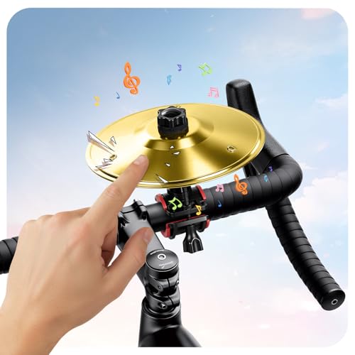 Mini Rotating Bike Cymbal,Funny Gifts,360° Adjustable Cymbal with Handlebar Clamp, Fits...