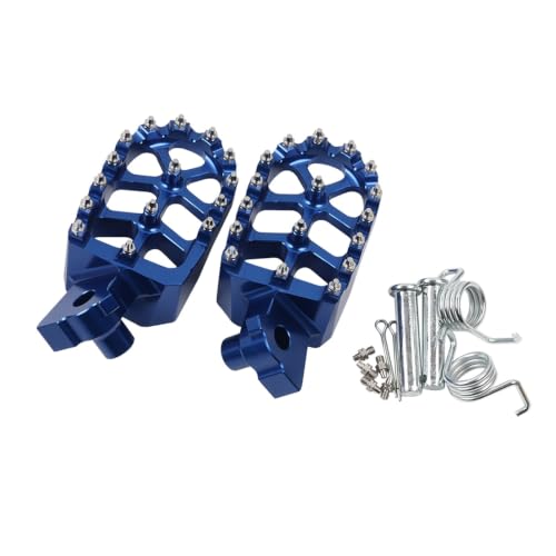 Repose-pieds Rieju Mrt Pro pédales moto en aluminium anodisé bleu