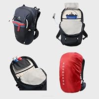 NORDKAMM® Profi Wanderrucksack 25L, Rucksack 25l aus Robic® Performance Nylon, Damen und Herren, Hüftgurt hohenverstellbar, inkl. Regenhülle, blau, regular fit – Ansicht 7