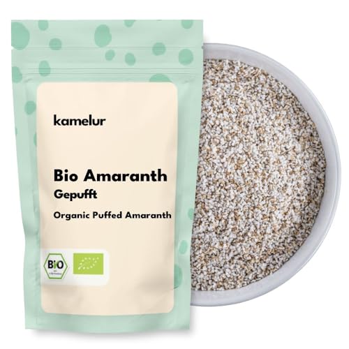 Kamelur Bio Amaranth Gepufft (500g) Gepuffte Amaranth Samen für ein schmackhaftes Müsli