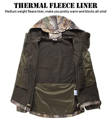 Refire Gear 43229-98852 Men'S Soft Shell Military Tactical Jacket Outdoor Camouflage Hunting Fleece Hooded Coat thumb #3