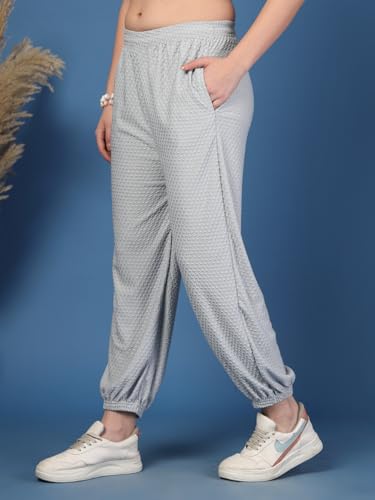 Image of UZARUS Women's Ultra-Soft Baggy Fit /Relaxed Fit Joggers with Side Pockets & Gripped Hem