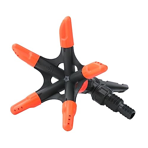 POPETPOP 2pcs Lawn Sprinkler Plant Watering System Automatic Water Sprinkler Garden Sprinklers Tripod Sprinkler Water Sprinklers for Gardens Irrigation Heads Stake Sprinkler Plastic Orange