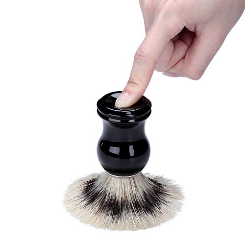 Aethland Shaving Brush Set For Men, 4 In 1 Include 100G Shaving Soap, Badger Shaving Brush And Stainless Steel Shaving Stand & Shaving Bowl For Husband Father Birthday Boyfriend Gifts（B Black) #TOP2