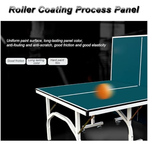 9ft Klappbarer Tischtennistisch, MittelgroßEs Klappbares Tischtennis-Tischspielset Mit Rad, Netz, TischtennisschläGer Und Ball FüR DraußEn Und Drinnen, Einfache Montage – Bild 5