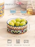 Creme Brulee miseczki 6 porcelanowych miseczek - 240 ml, mini naczynie do zapiekanek, kolorowe miseczki deserowe, porcelana, do piekarnika, kuchenki mikrofalowej, styl boho