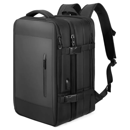 NOVA Romantic Crown Mochila de Viagem Expansivel Masculina Feminina, Mochila Para Notebook Executiva Impermeável Reforçada Cabo USB, Trabalho, Escola, Viagens (Preto)