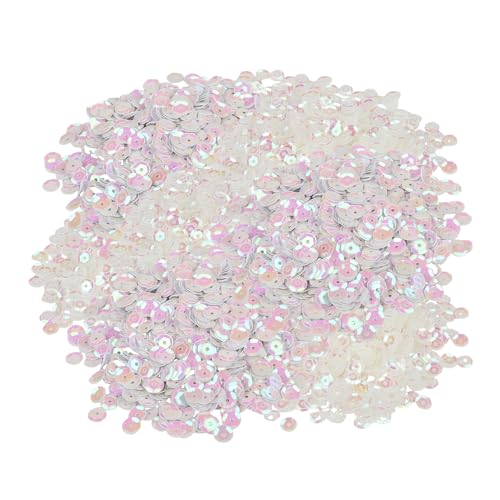2400 lentejuelas decorativas de 6 mm de diámetro, accesorios para manualidades, forma redonda, decoraciones creativas, accesorios de ropa, brillantes, adecuados para coser y hacer manualidades