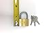 1 Inch 25mm Small Mini Brass Padlock with Brass Chromed Keys Pack of 6 All Keyed Alike [625KA-6] Mini Tiny Locks Keyed for Jewelry Box or suitcases and Diaries