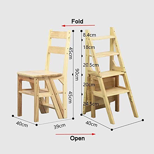 Taburete de escalera de doble uso plegable y portatil para interior 2