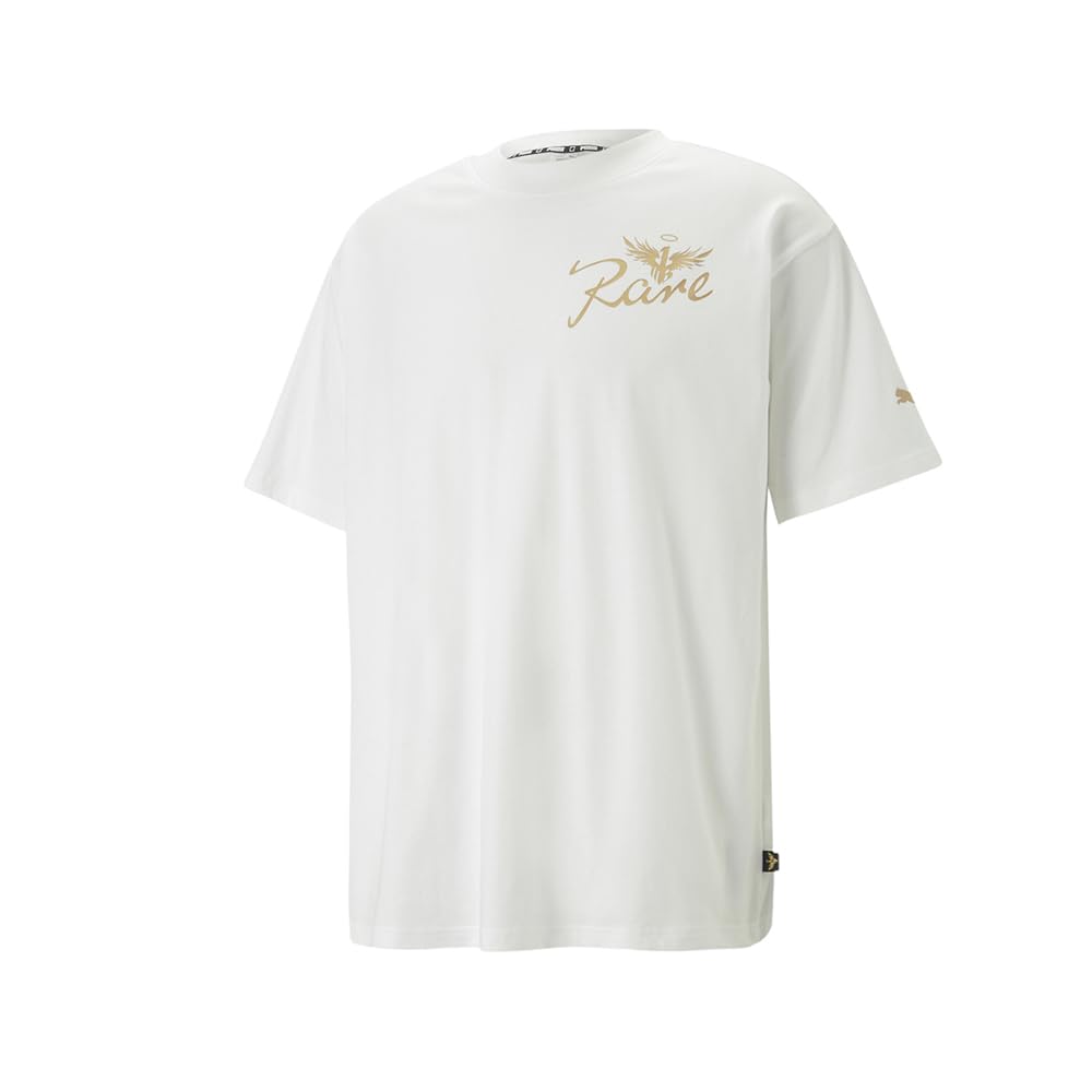 PUMA Mens Melo Boxy Graphic Crew Neck Short Sleeve Casual Tops Casual - White - Size L