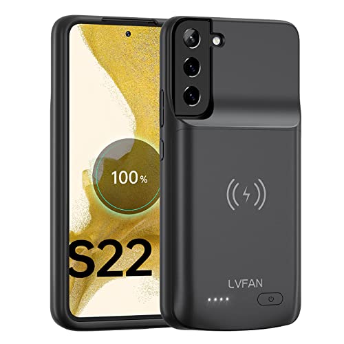 LVFAN Slim 5000mAh Backup Portable Charger Phone Case for Samsung Galaxy S22 6.1' Fast Wireless Charging External Portable Charge Case