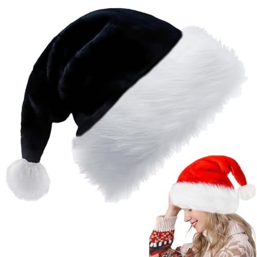 COSORO Schwarz Pailletten Weihnachtsmütze für Kinder,28 * 38cm...