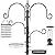 Best Choice Products 91in 4-Hook Feeding Station, Steel Multi-Feeder Kit Stand for Attracting Wild Birds w/ 2 Bird Feeders, Mesh Tray, Bird Bath, 4-Prong Base - Black