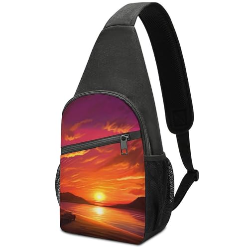 Mochila Deportiva Sling Bag Casual Blanca miniatura 1