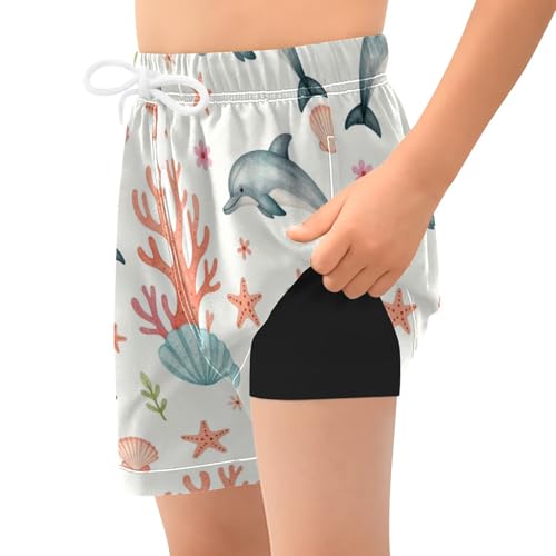 Short de bain pour garçons de 4 à 13 ans avec tissu intérieur doux
