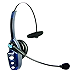 BlueParrott B250-XTS Mono Bluetooth Wireless Headphones 91% Noise Canceling Over Head Trucker Headset with Mic, Lightweight Design with Adjustable Headband, 20 hrs. Talk Time, Blue (Renewed)