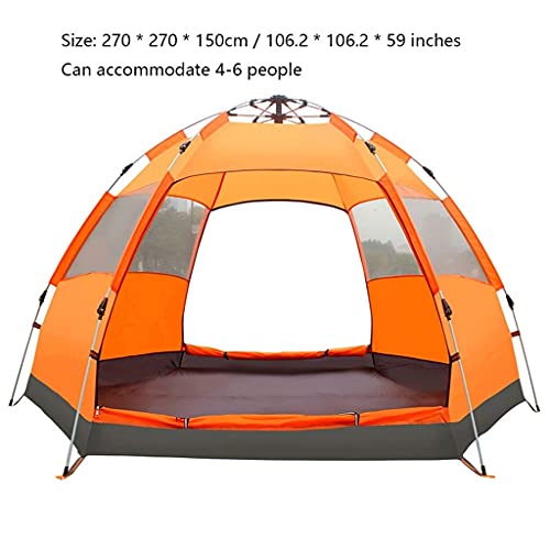 Carpa de Camping Breathable Orange para 4-6 Personas miniatura 2