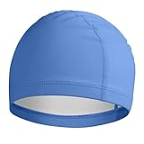 ERYUE Swim Cap Comfortable High Elasticity PU Bathing Cap for Adults, Protection Function, Universal Swim for Men Women Children, 1 X (Blue)