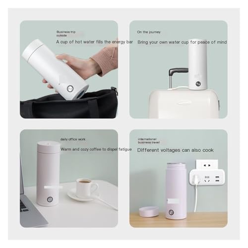 Tetera eléctrica portátil compacta 0.4L blanca miniatura 4