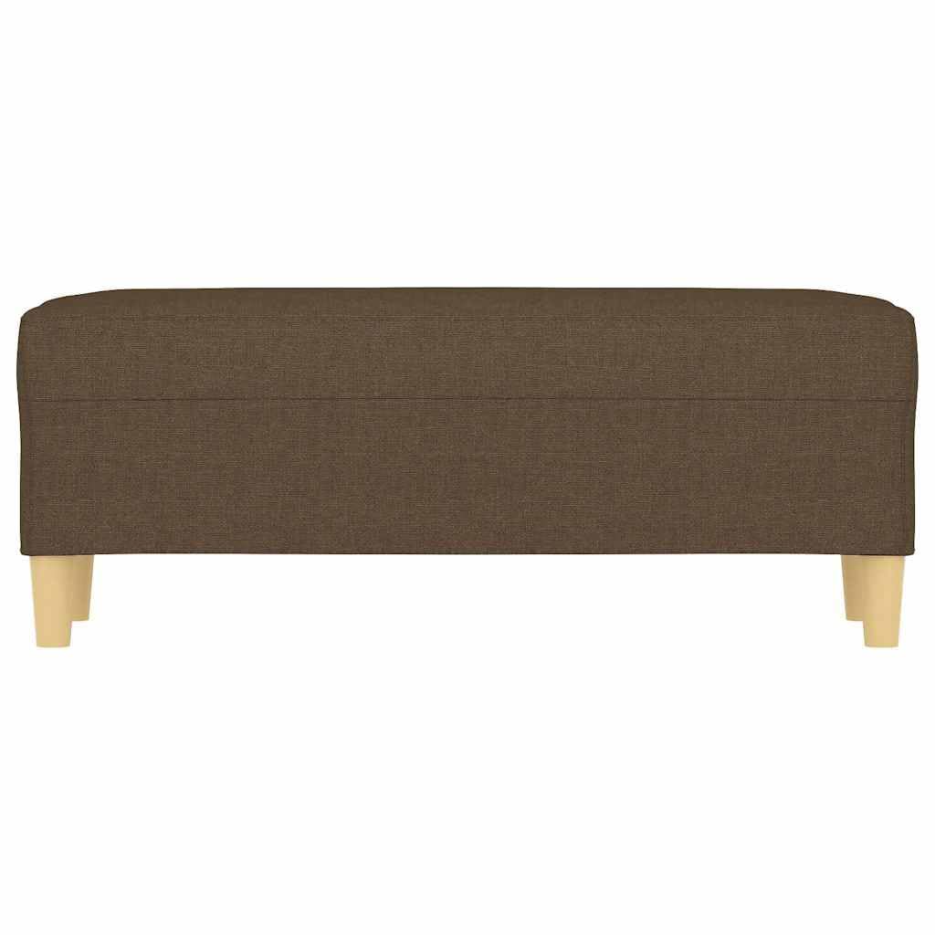 Panca marrone in tessuto, 100 x 35 x 41 cm, imbottita, con vano portaoggetti e patta per corridoio, corridoio, camera da letto, soggiorno, come scarpiera e ripiano, salvaspazio e versatile