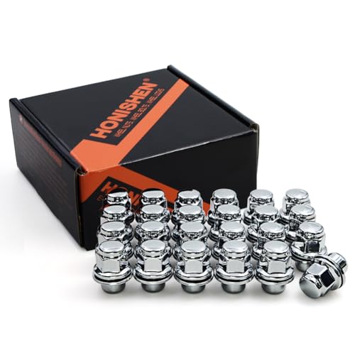 Image of Set of 20 12x1.5 Heat Treated 13 /16 Hex 1.47 Inch Mag OEM Factory Washer Style Chrome Lug Nuts for Lexus Toyota Scion (20pcs, 8 Grade)