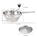 Rotary Food Mill Potato Ricer with 3 Interchangeable Disks, Great for Making Puree or Soups of Vegetables, Baby Foods, Stainless Steel 2 Quart Kitchen Mills, Easy Clean and Assemble, Manual Operati